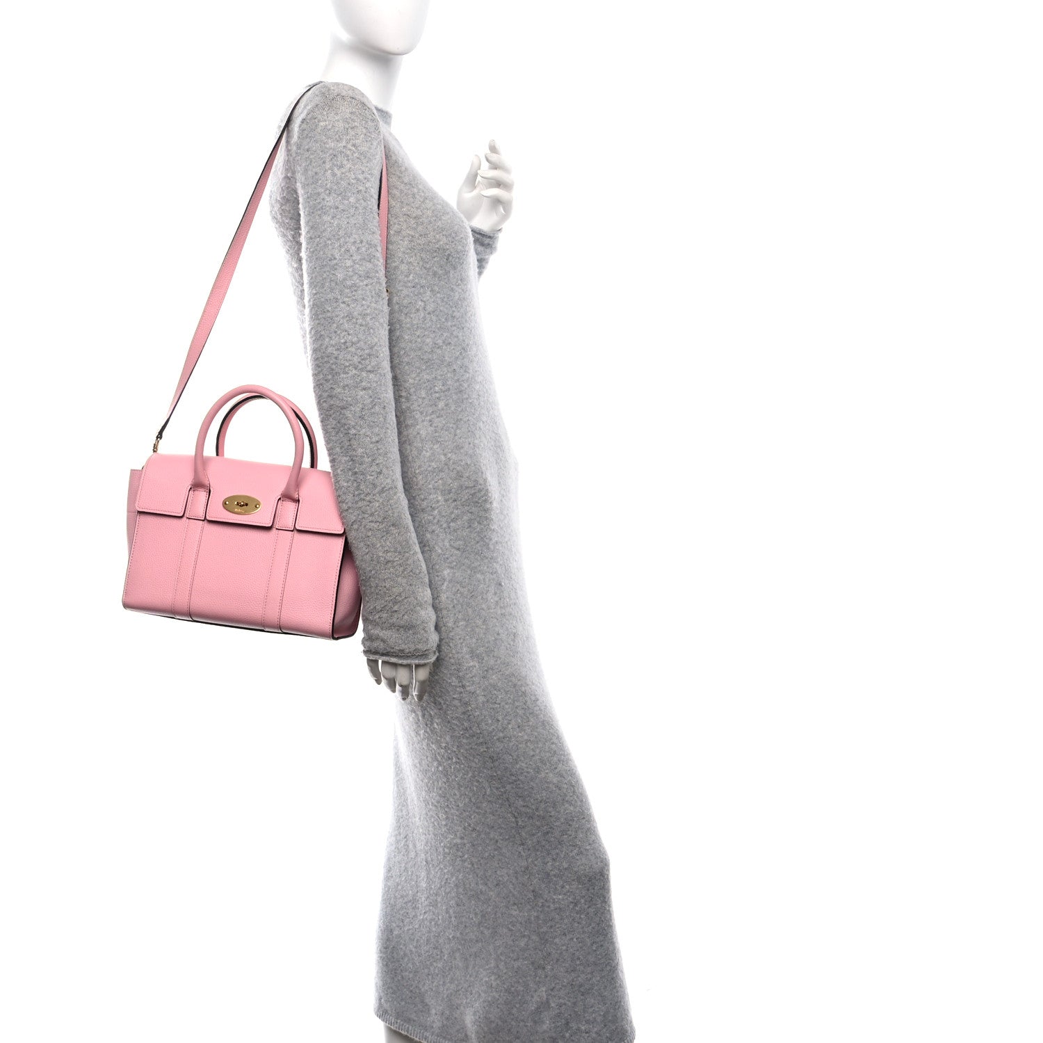 Mulberry Classic Grain Small Bayswater Satchel Sorbet Pink 2 of 9