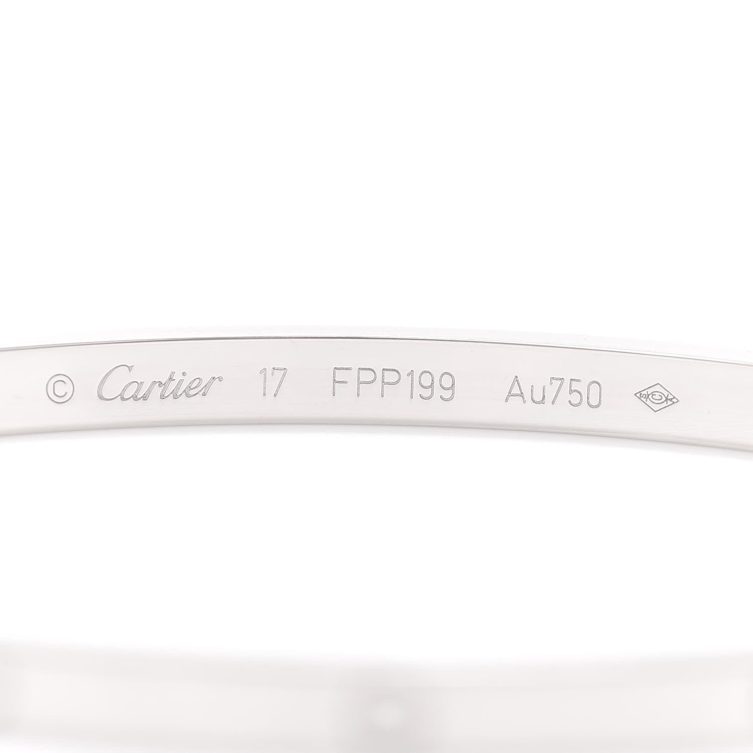 Cartier 18K White Gold Small LOVE Bracelet 17 4 of 5