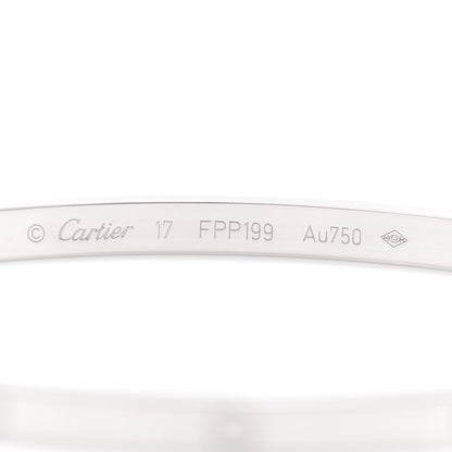 Cartier 18K White Gold Small LOVE Bracelet 17 4 of 5