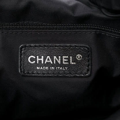 Chanel Coated Canvas Paris Biarritz Hobo Black 6 of 14