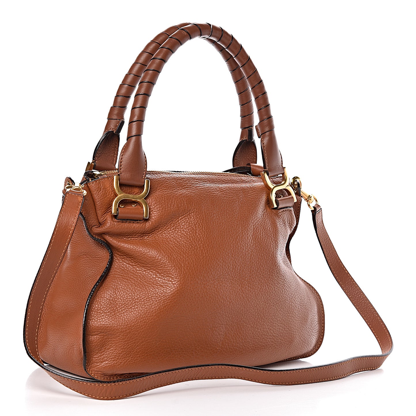 Calfskin Medium Marcie Satchel Tan