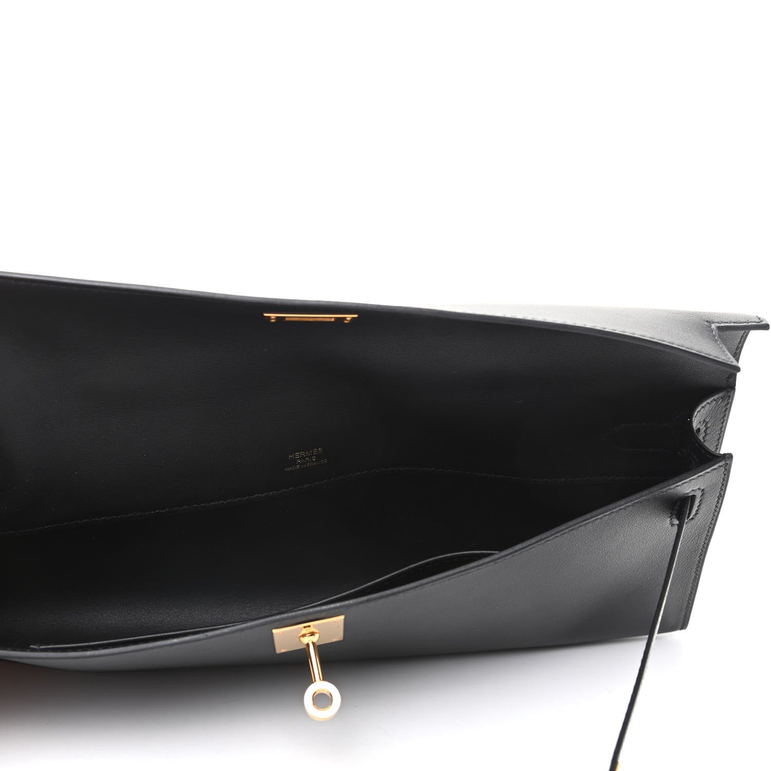 Hermes Swift Kelly Cut Clutch Pochette Black 5 of 7