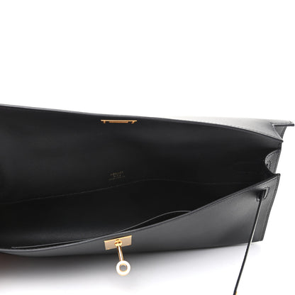 Hermes Swift Kelly Cut Clutch Pochette Black 5 of 7