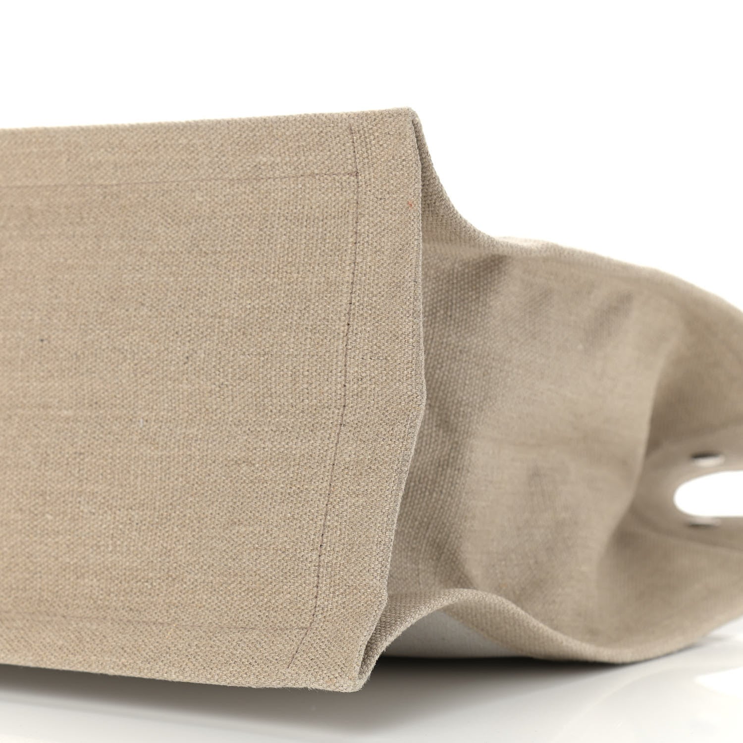 Saint Laurent Linen Calfskin Rive Gauche Tote Optic White 9 of 12