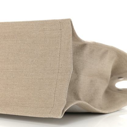 Saint Laurent Linen Calfskin Rive Gauche Tote Optic White 9 of 12