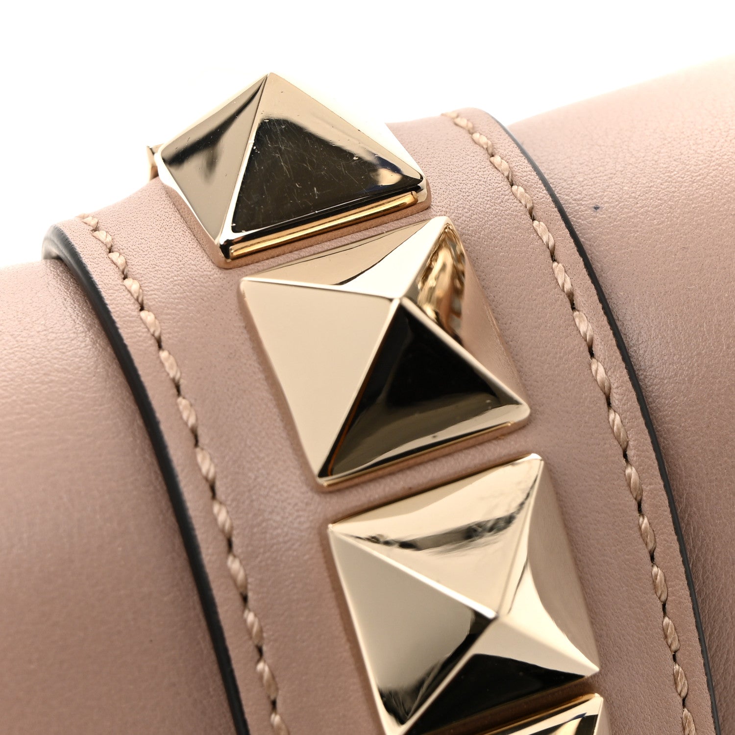 Valentino Garavani Vitello Small Glam Lock Rockstud Flap Poudre 11 of 12