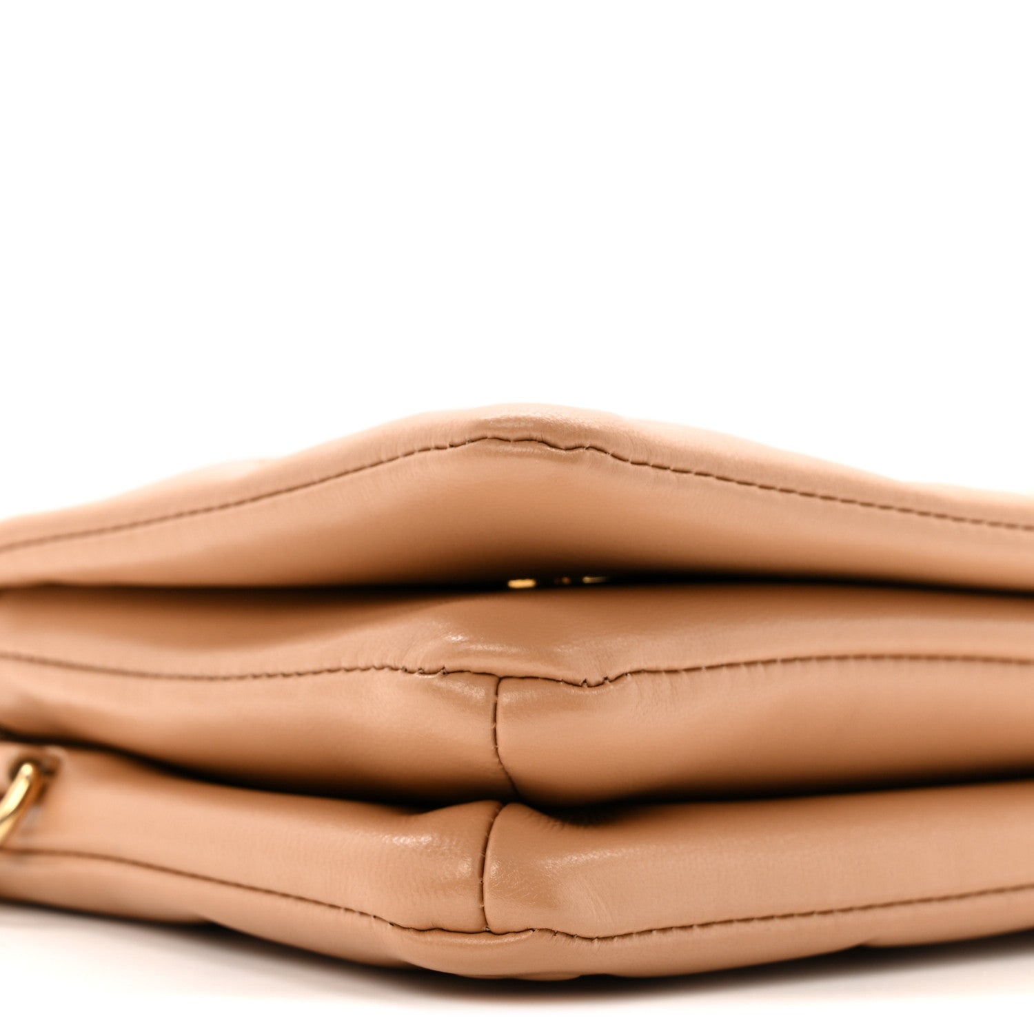 Louis Vuitton Lambskin Embossed Monogram Pochette Coussin Camel 9 of 15