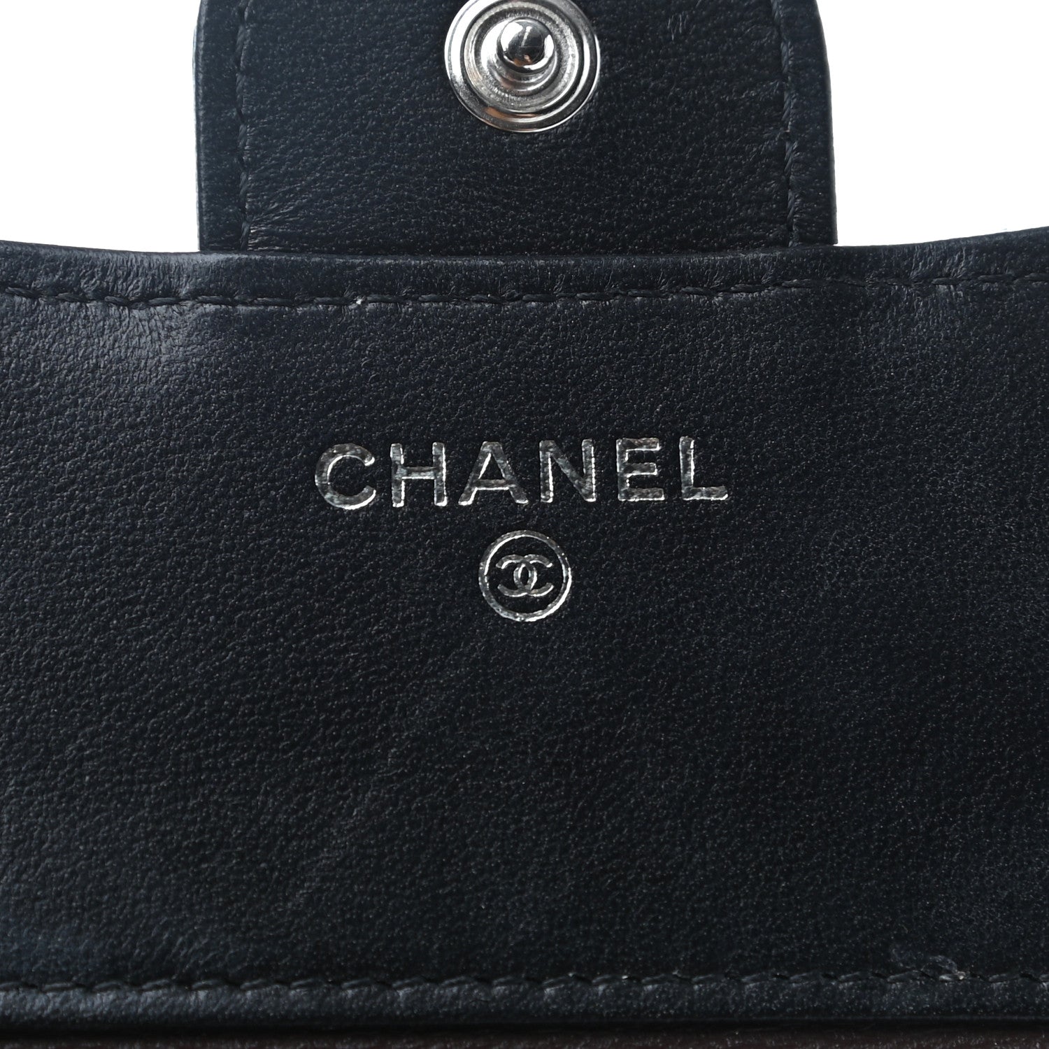 Chanel Lambskin Quilted Compact Flap Wallet Black 6 of 7