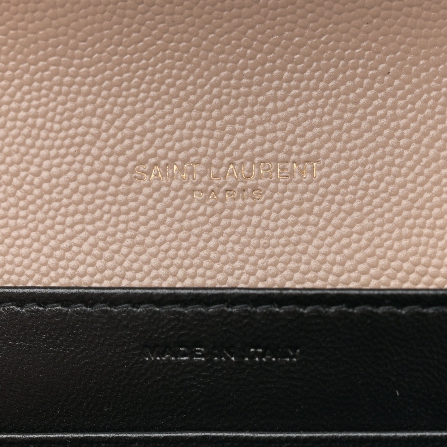 Grain De Poudre Monogram Cassandra Chain Wallet Dark Beige
