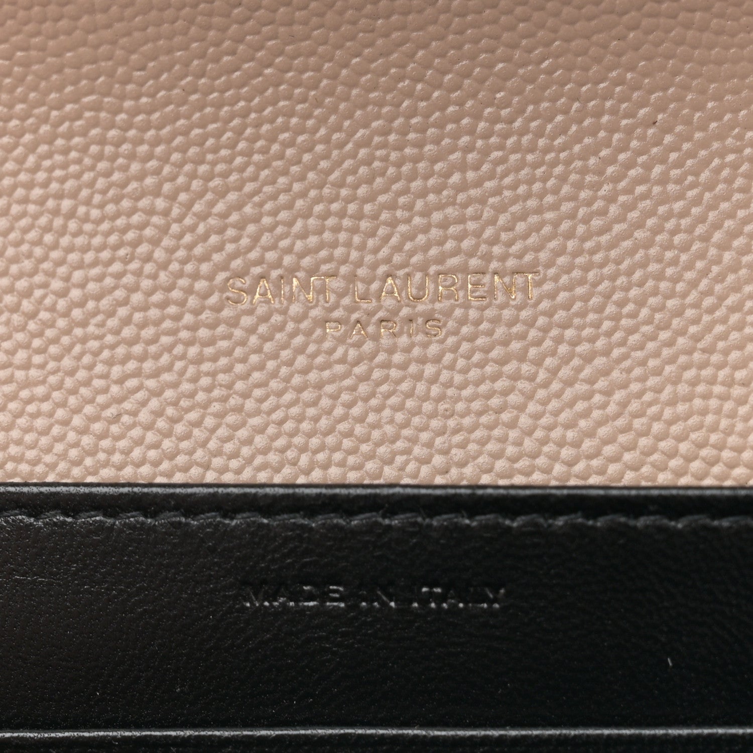 Saint Laurent Grain De Poudre Monogram Cassandra Chain Wallet Dark Beige 6 of 11
