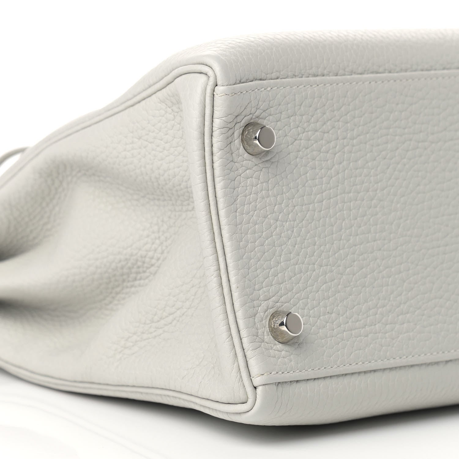 Hermes Taurillon Clemence Kelly Retourne 32 Gris Perle 8 of 11