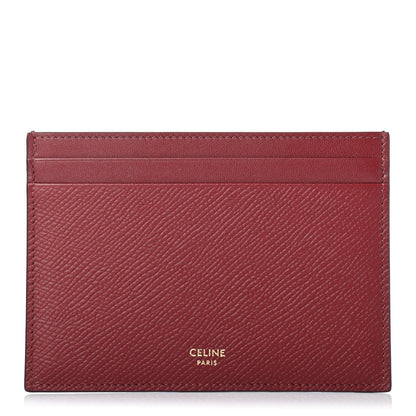Celine Grained Calfskin Card Holder Light Burgundy 1 of 4