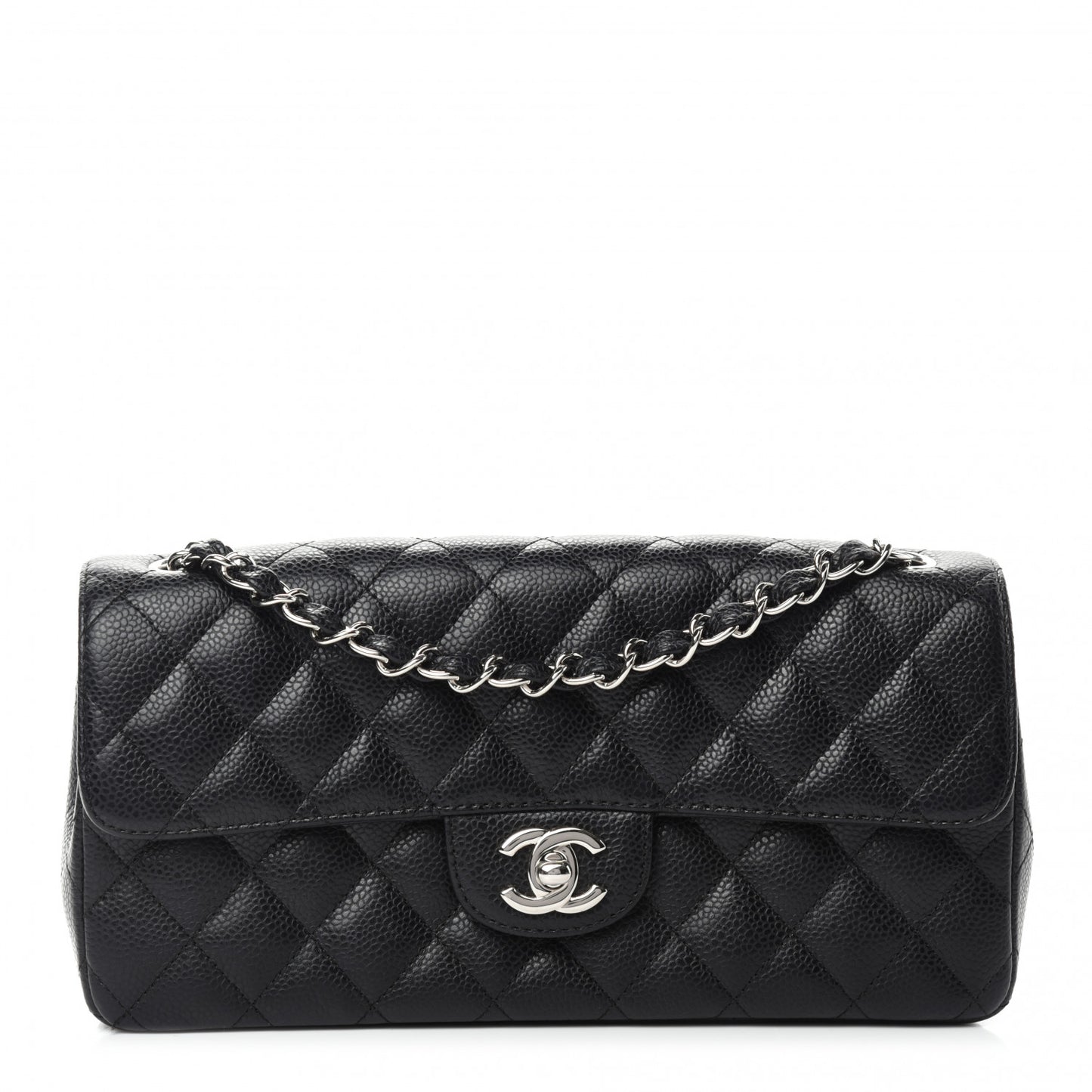 Caviar Quilted East West Flap Black