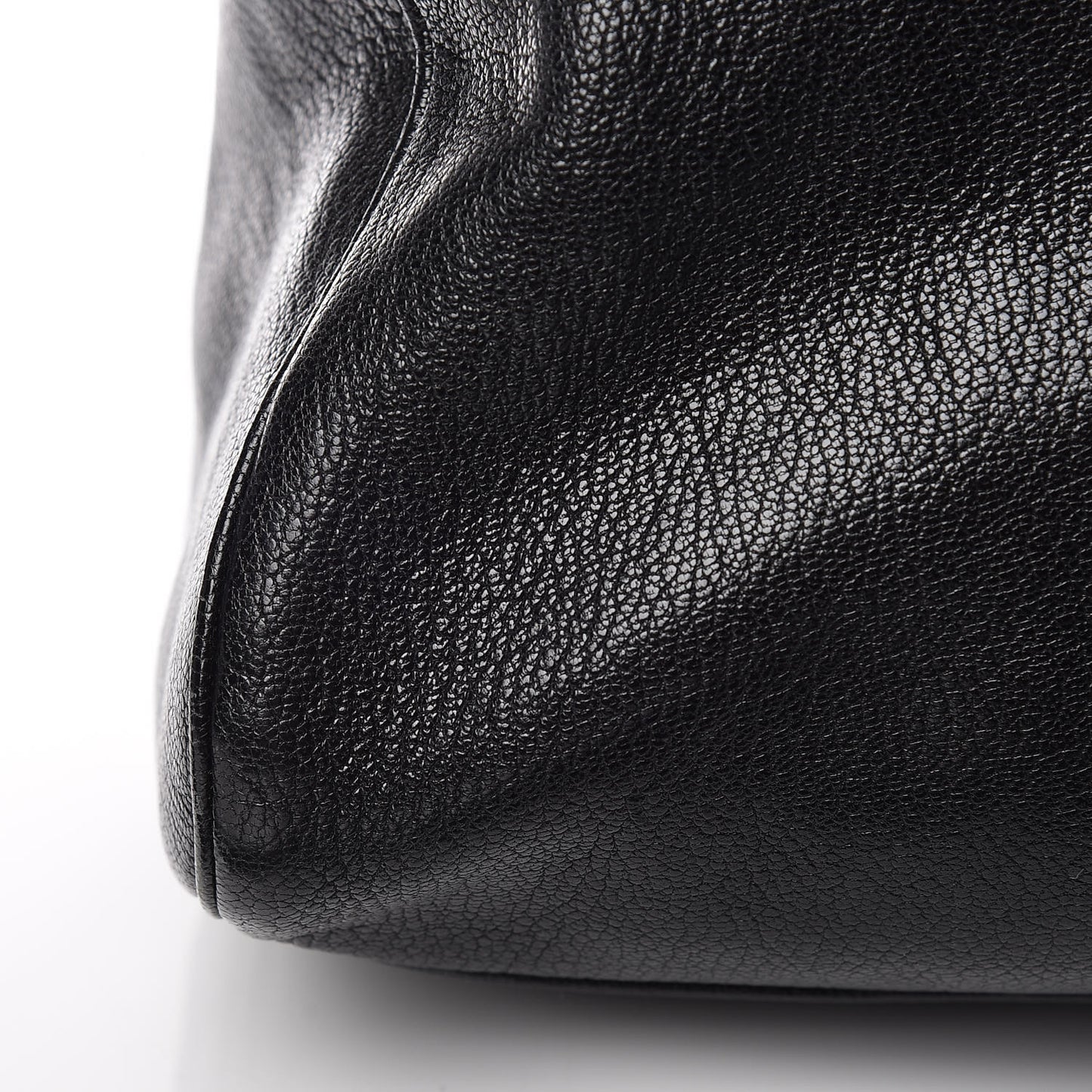 Chevre Silver Metallic Edge Hardware Velo Black