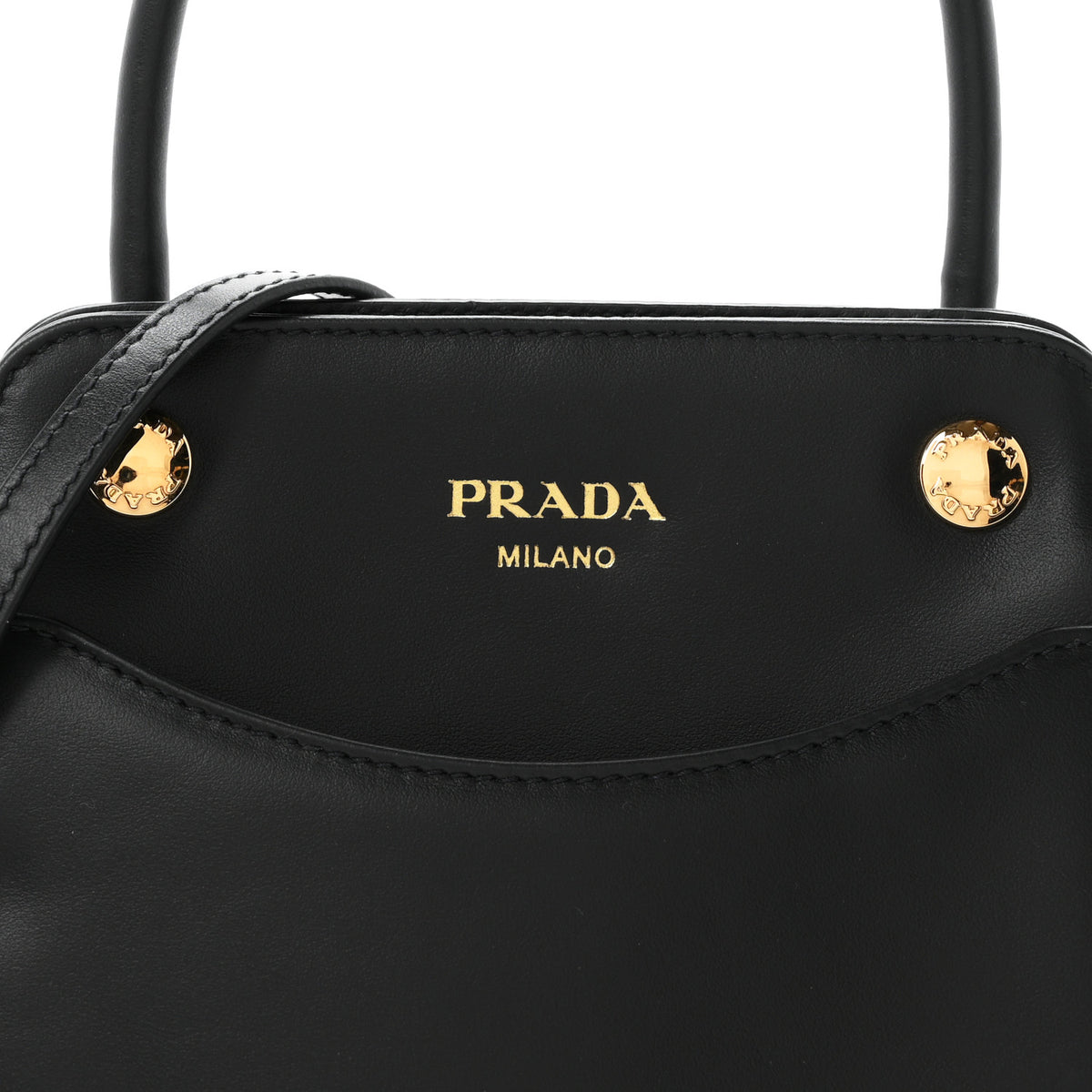 Calfskin Mini Carry Shoulder Bag Black