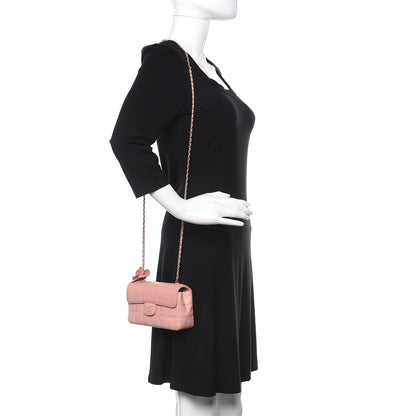 Chanel Lambskin Quilted Mini Chocolate Bar Camellia Flap Pink 2 of 10