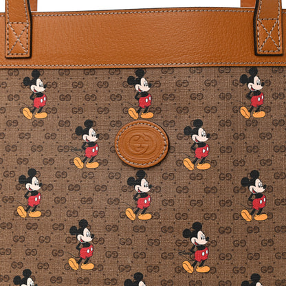 Gucci X DISNEY Mini Vintage GG Supreme Monogram Mickey Mouse Large Shopping Tote Beige Vintage Sun Oil 11 of 11