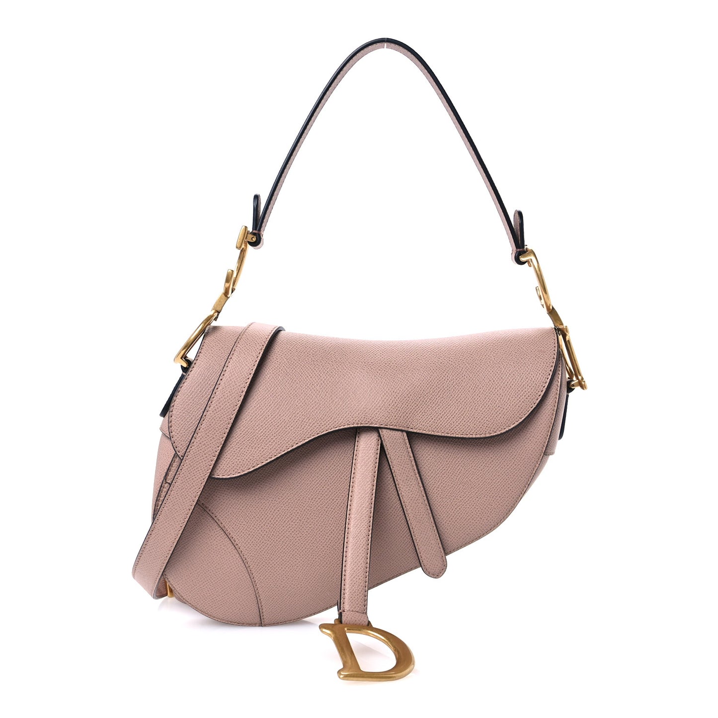 Grained Calfskin Saddle Bag With Strap Fard