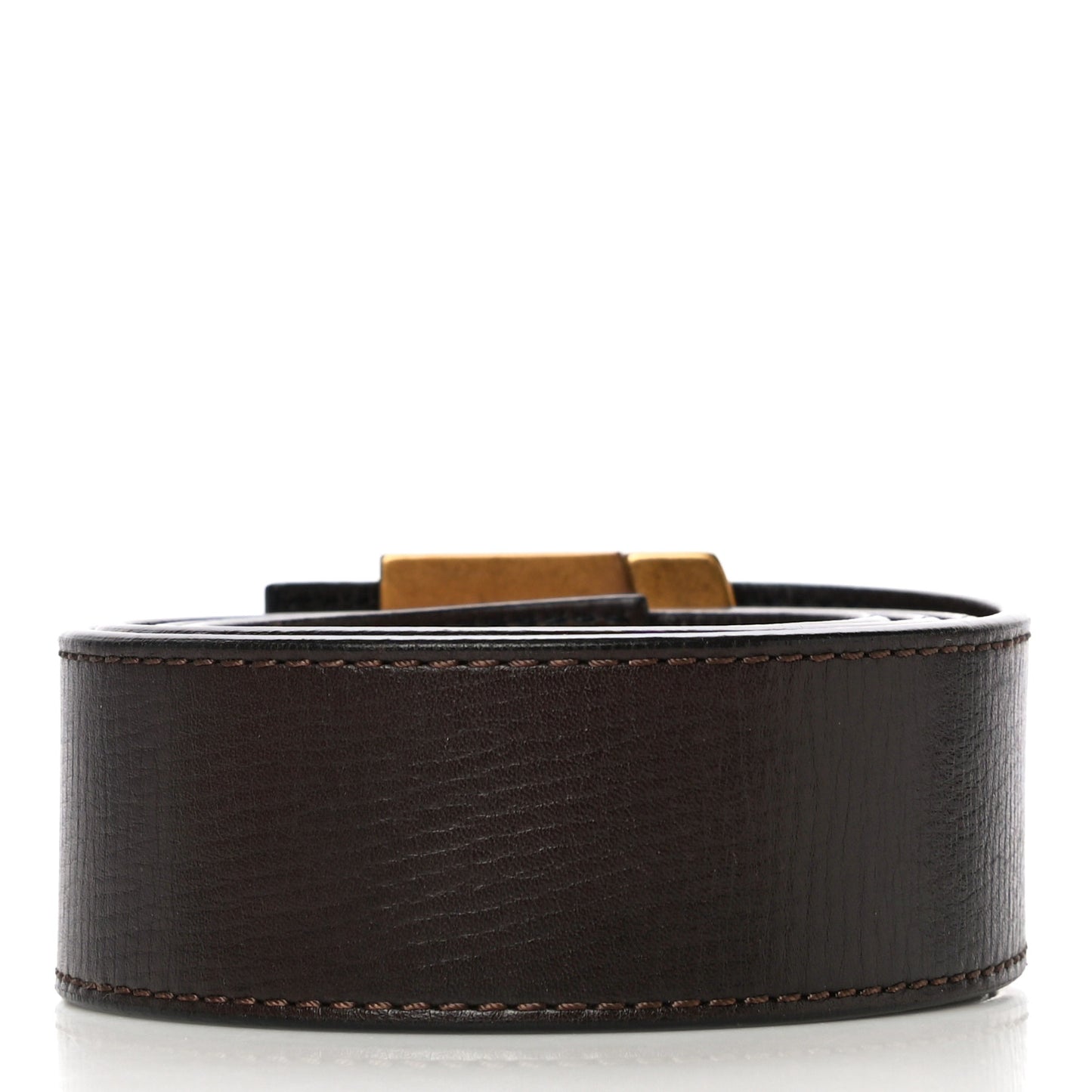 Calfskin Monogram LV Initiales Belt 100 40 Coffee