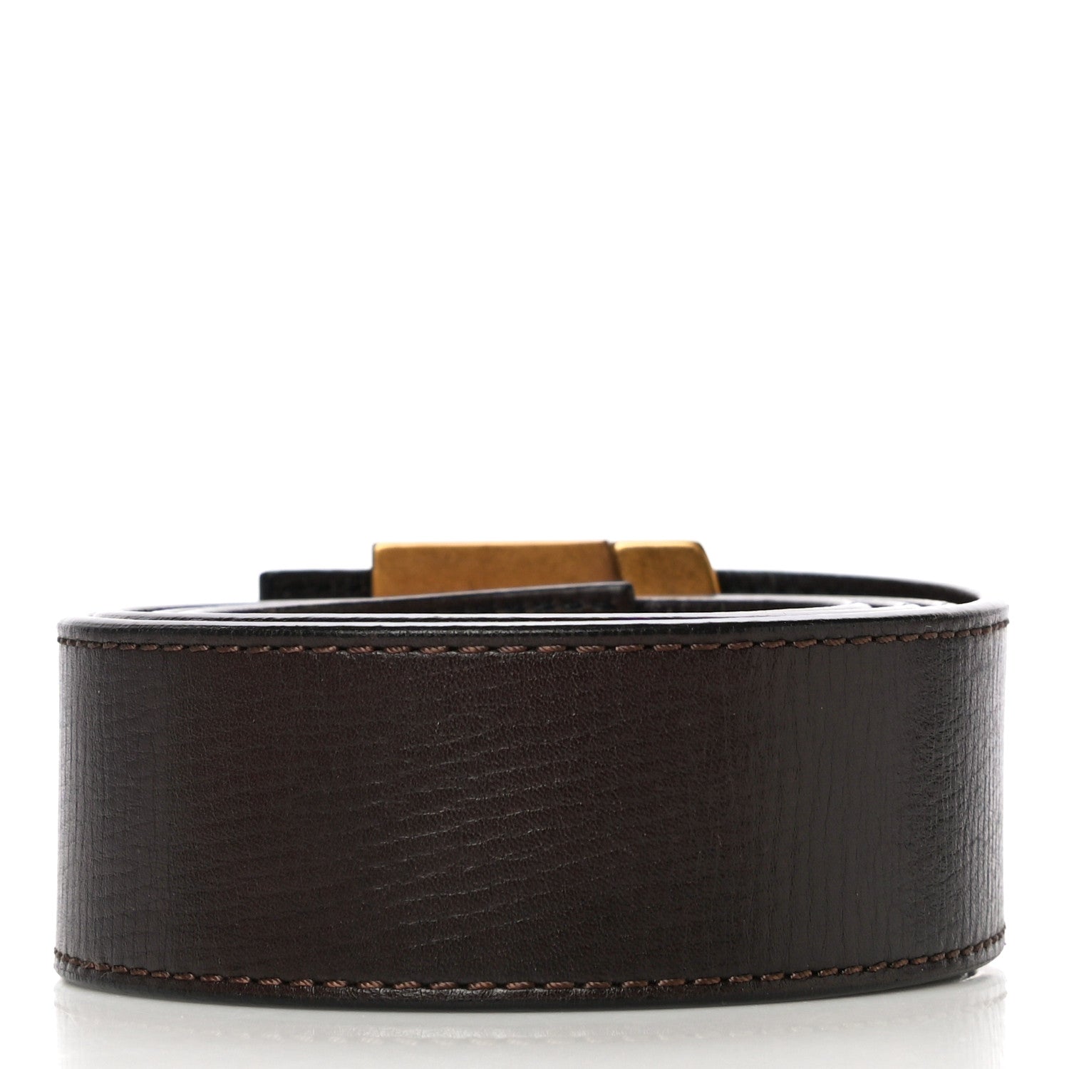 Louis Vuitton Calfskin Monogram LV Initiales Belt 100 40 Coffee 3 of 10