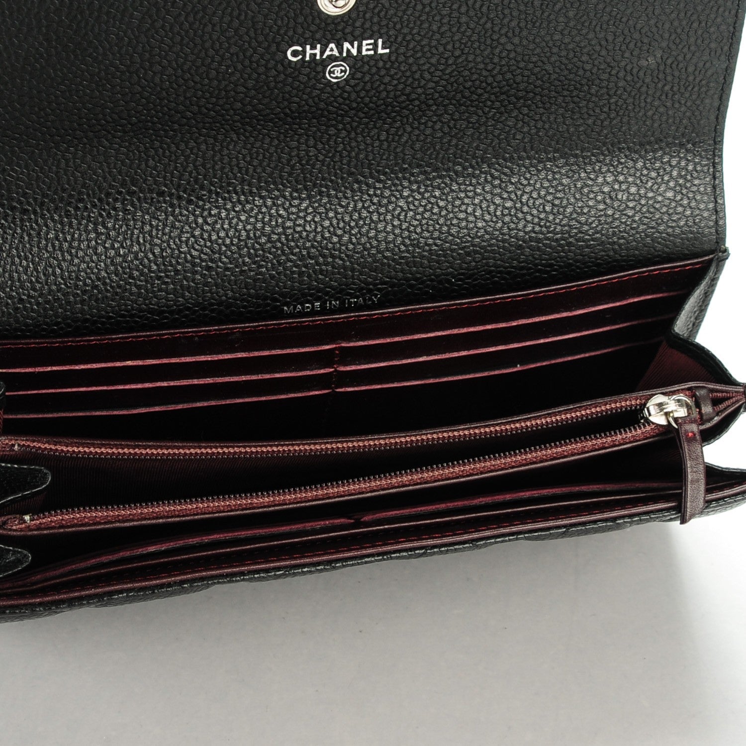 Chanel Caviar Quilted Long Flap Wallet Black 5 of 8