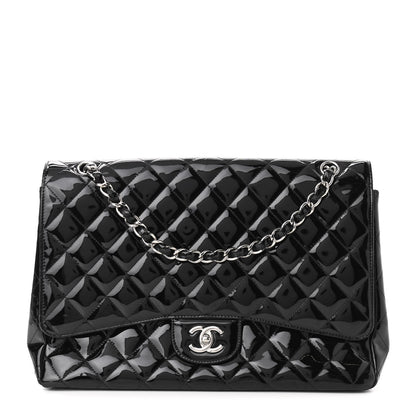 Chanel Patent Quilted Maxi Single Flap Black 1 of 11
