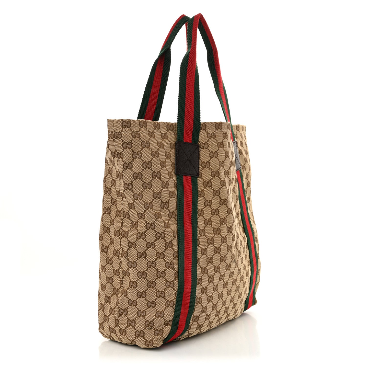 Gucci GG Monogram Medium Web Handle Vertical Tote Dark Brown 3 of 10