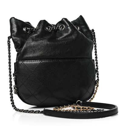 Chanel Calfskin Quilted Small Gabrielle Bucket Black 3 of 11