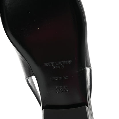Saint Laurent Patent Smooth Lambskin Anais Slingback Flats 35.5 Black 6 of 8