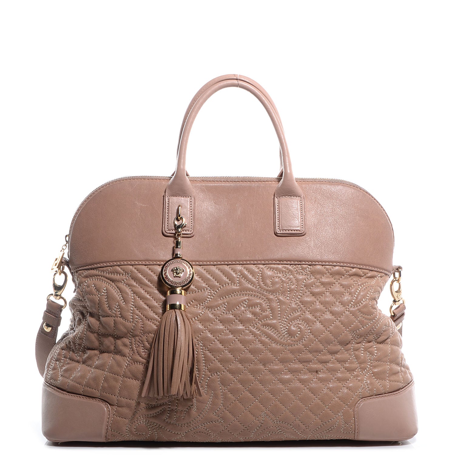 Versace Nappa Barocco Quilted Vanitas Athena Nude 1 of 7