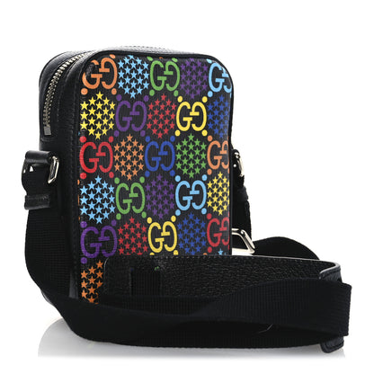 Gucci GG Supreme Monogram Psychedelic Messenger Bag Black 3 of 12