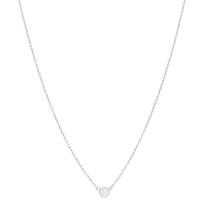 Tiffany Platinum Diamond .21ct Elsa Peretti Diamonds by the Yard Pendant Necklace 1 of 5