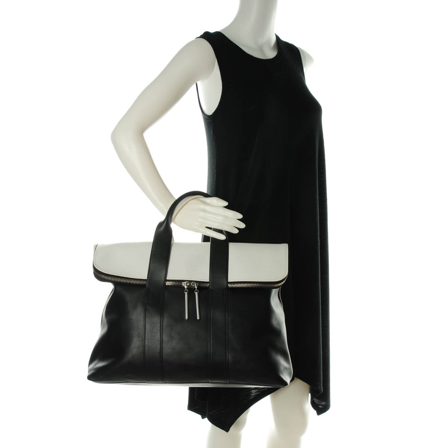 3.1 Calfskin 31 Hour Bag Black White