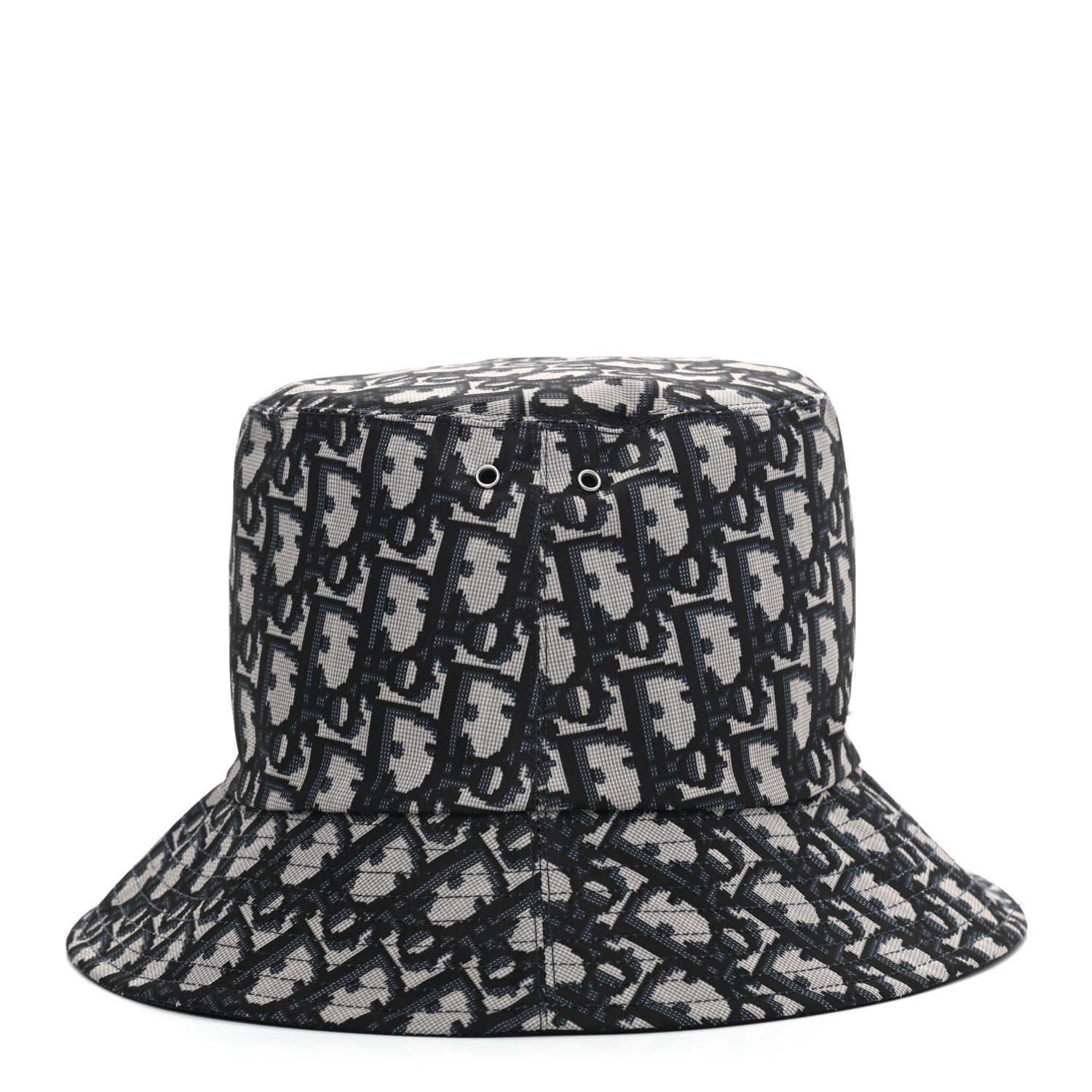 Christian Dior Polyester Cotton Oblique Teddy-D Brim Bucket Hat 57 Black 1 of 6