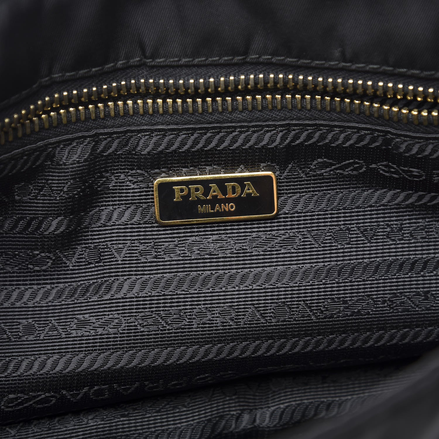 Prada Tessuto Nylon Saffiano Small Messenger Bag Black 7 of 9