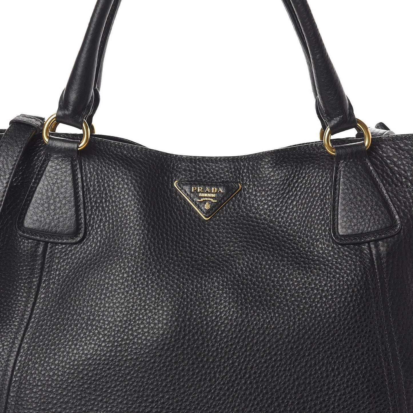 Vitello Daino Side Pocket Tote Black