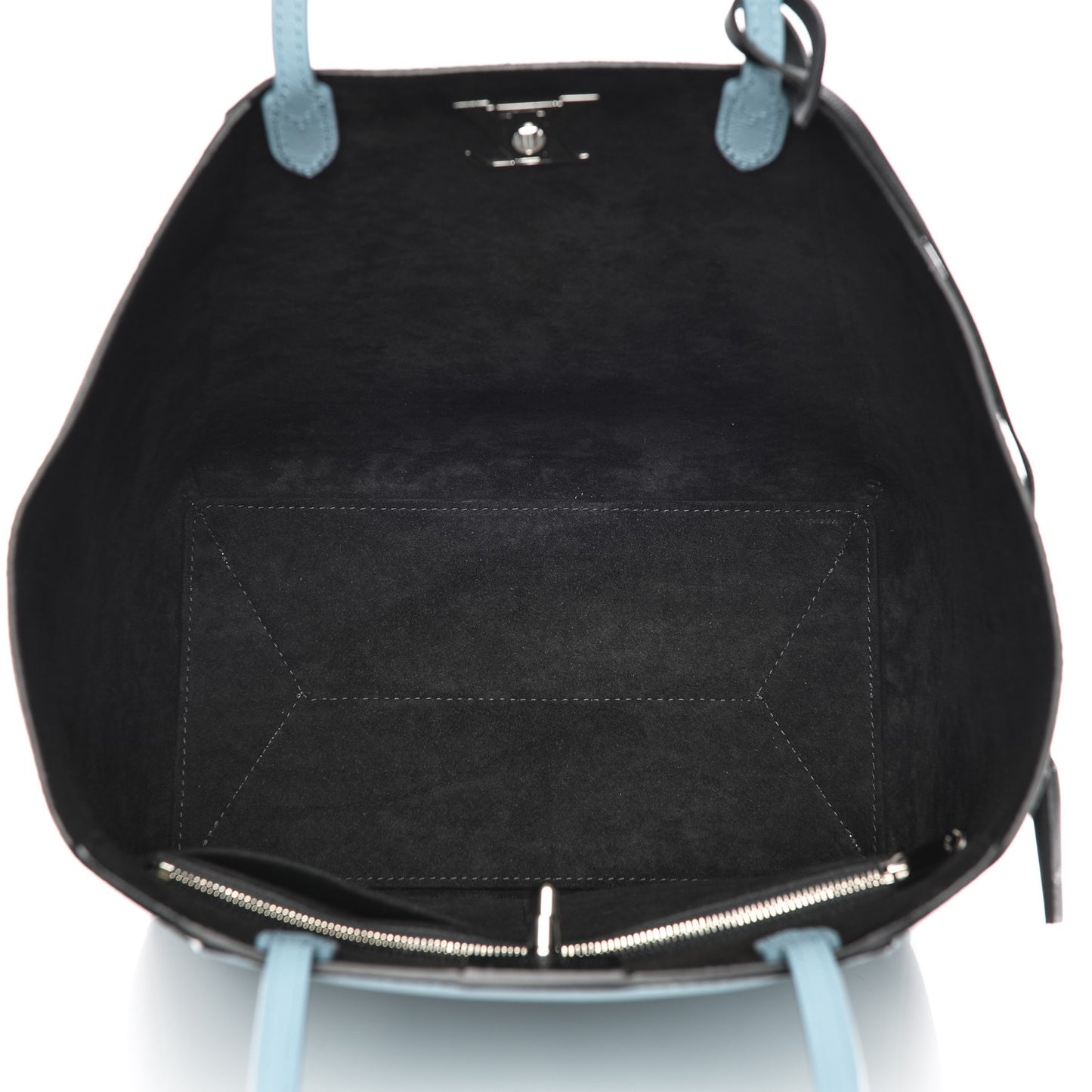 Calfskin Lockme Cabas Sky Black