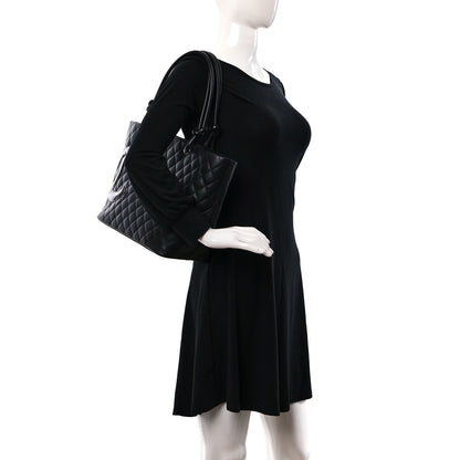 Chanel Calfskin Quilted Large Cambon Tote Black 2 of 11