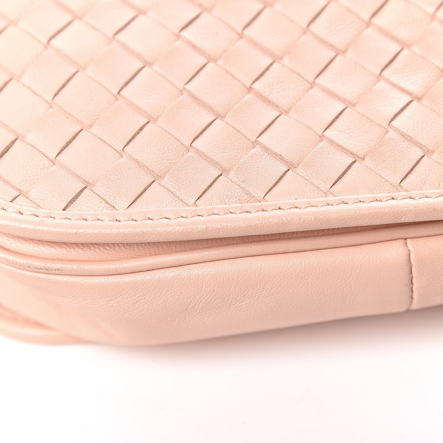 Nappa Intrecciato Mini Flap Crossbody Lotus