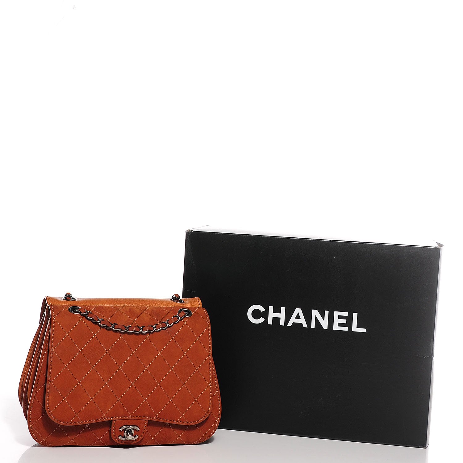 Chanel Suede Coco Twin Large Flap Marron 9 of 9