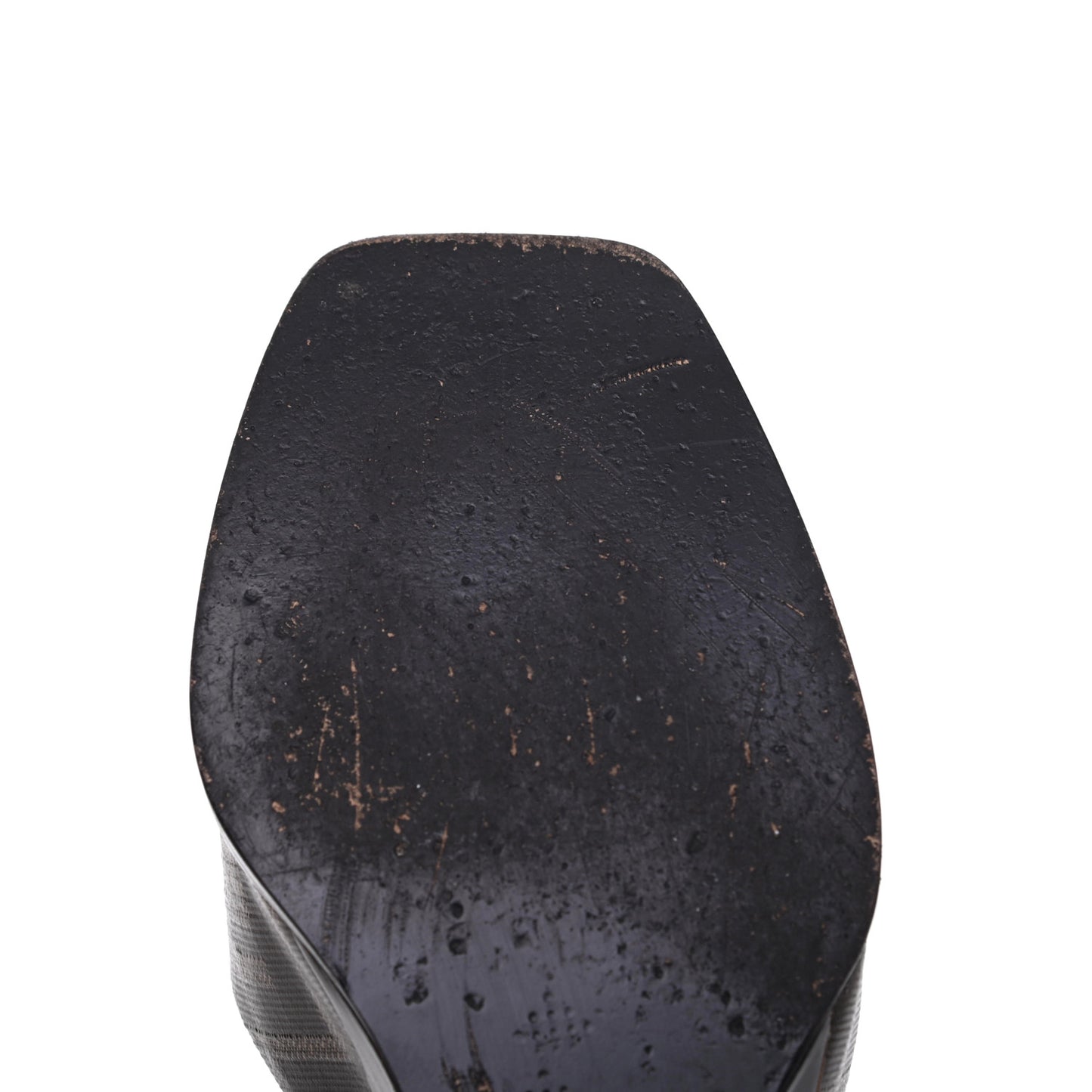 Glazed Fabric FF Wedge Sandals 40 Tobacco Moro