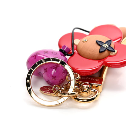 Louis Vuitton Resin Wood Vivienne Valentine Bag Charm Key Holder 4 of 5