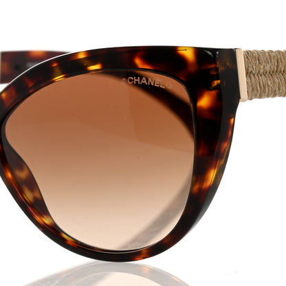 Chanel Acetate Rope Cat Eye Sunglasses 5409 Tortoise 8 of 9