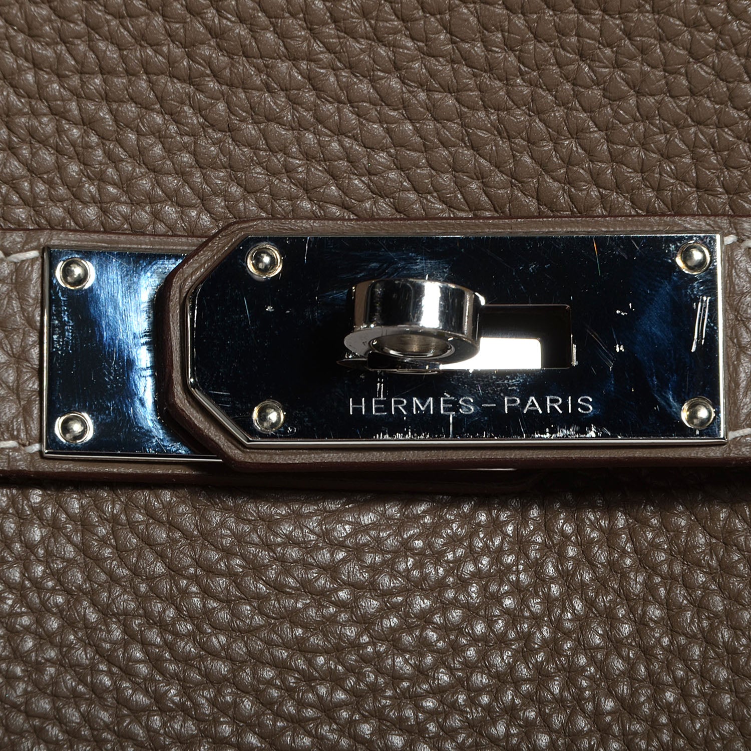 Hermes Taurillon Clemence Jypsiere 34 Etoupe 7 of 23