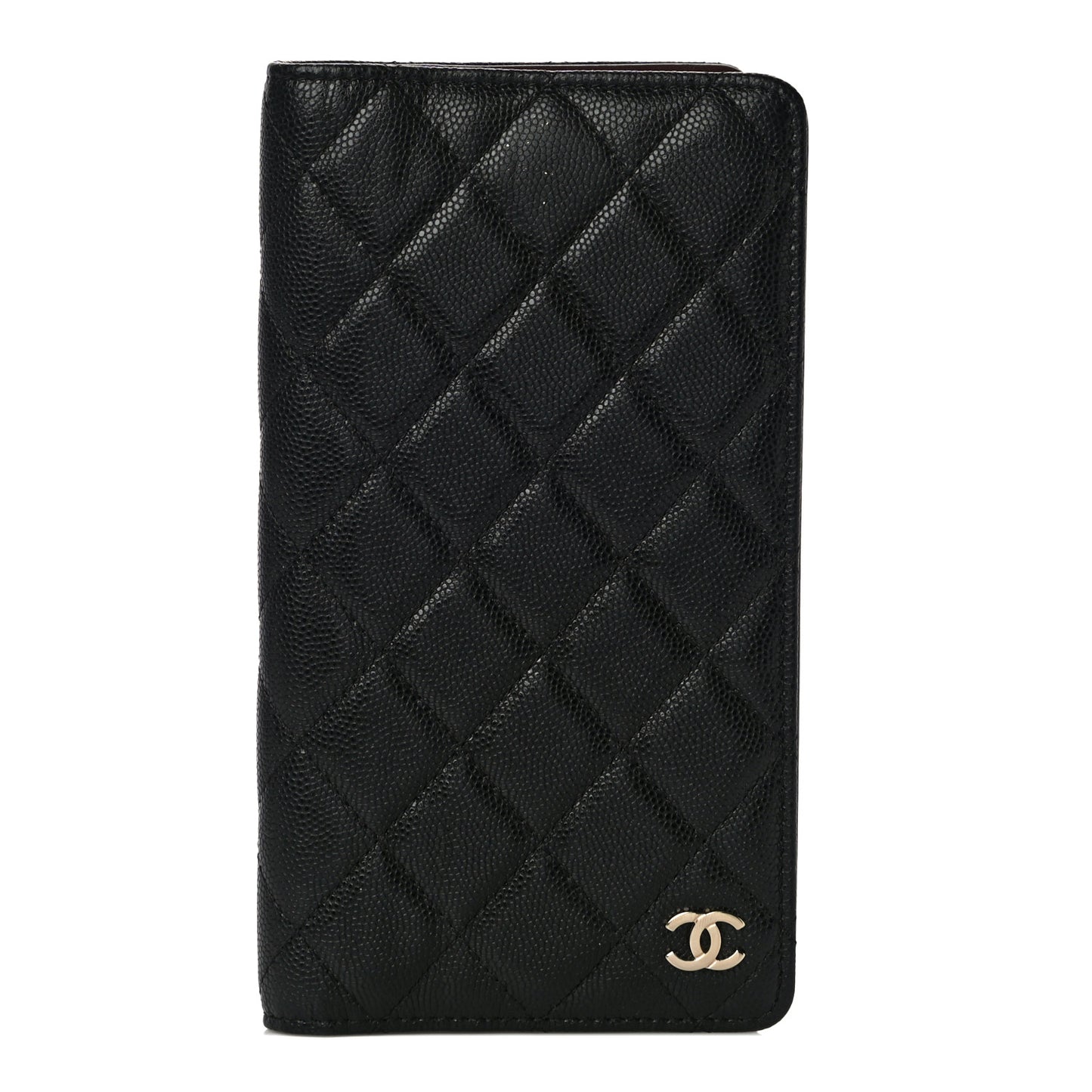 Caviar Quilted Medium Agenda Cover Black