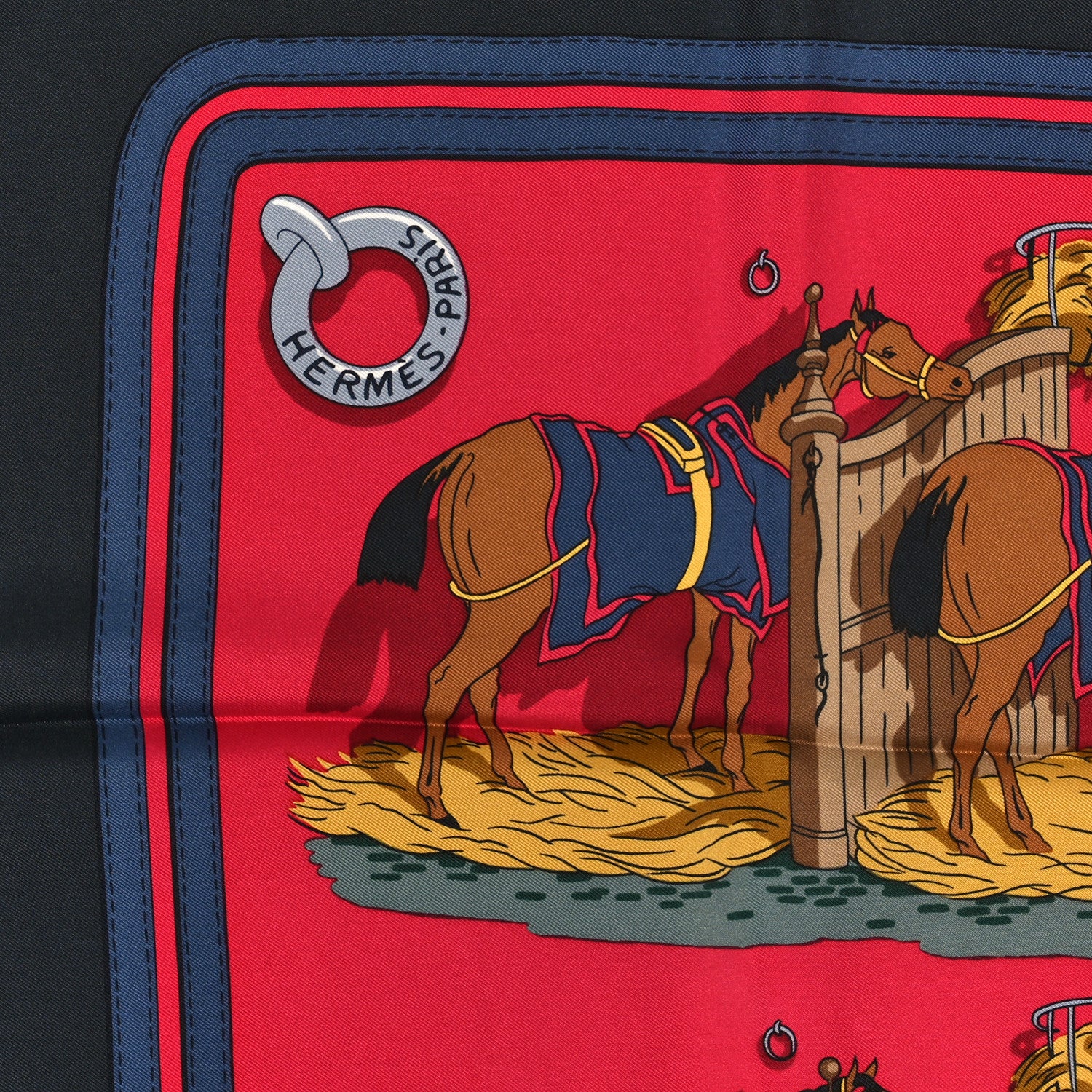 Hermes Silk Ecuries Scarf 90 2 of 4