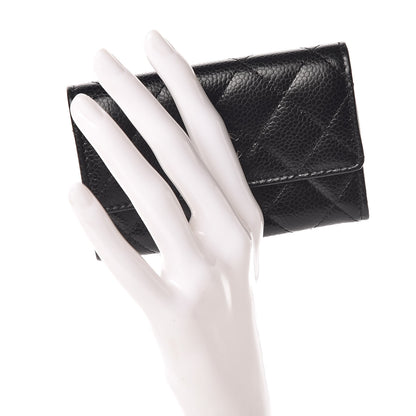 Chanel Caviar Quilted Flap Card Holder Black 2 of 9