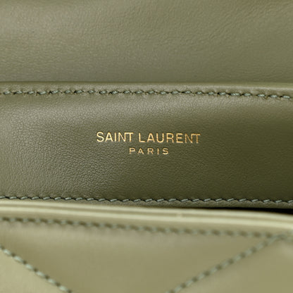 Saint Laurent Calfskin Y Quilted Monogram Toy Loulou Crossbody Bag Light Sage 7 of 10