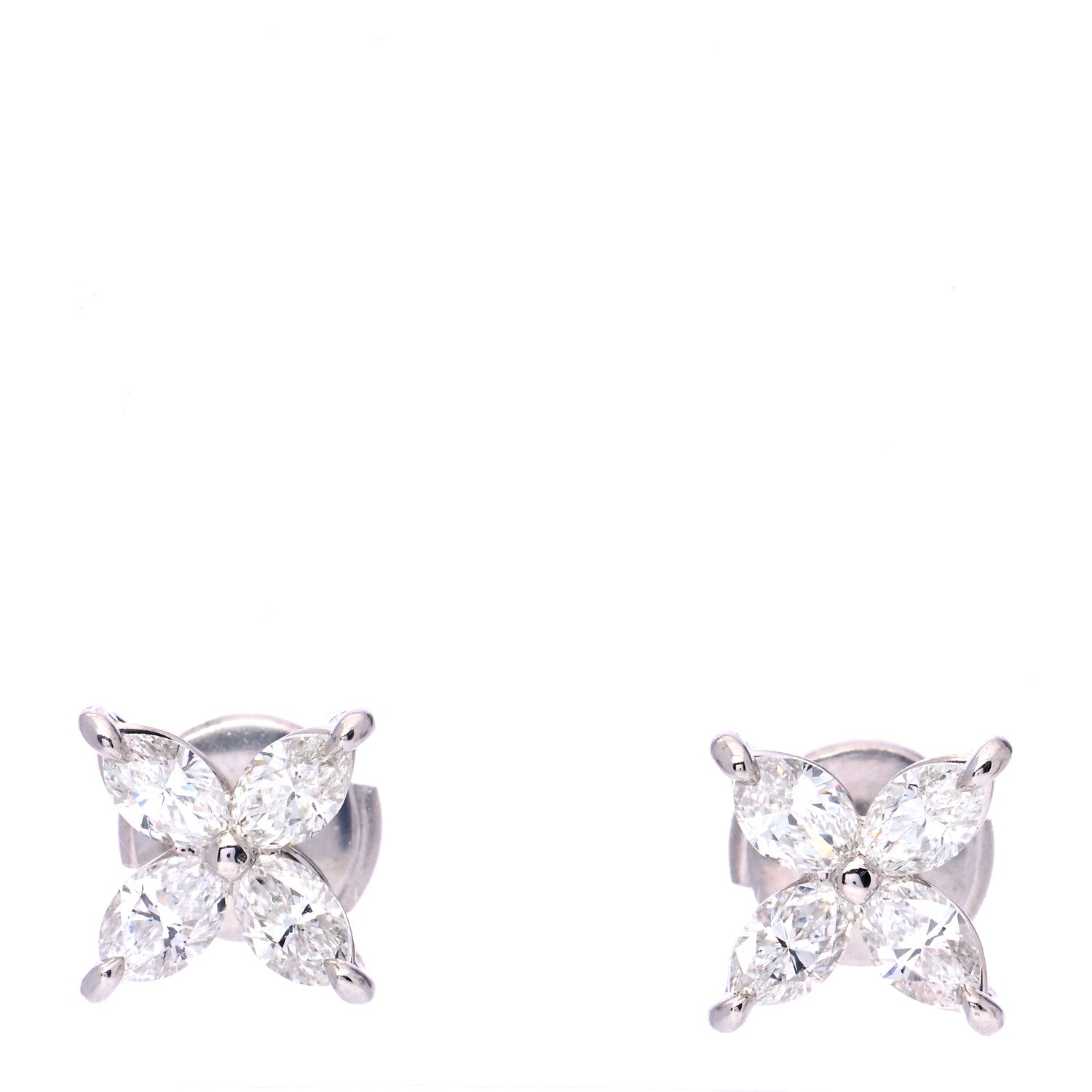 Tiffany Platinum Diamond Large Victoria Earrings 1 of 9