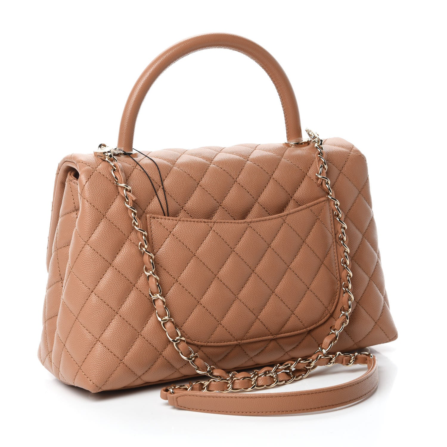 Chanel Caviar Quilted Small Coco Handle Flap Brown 3 of 10